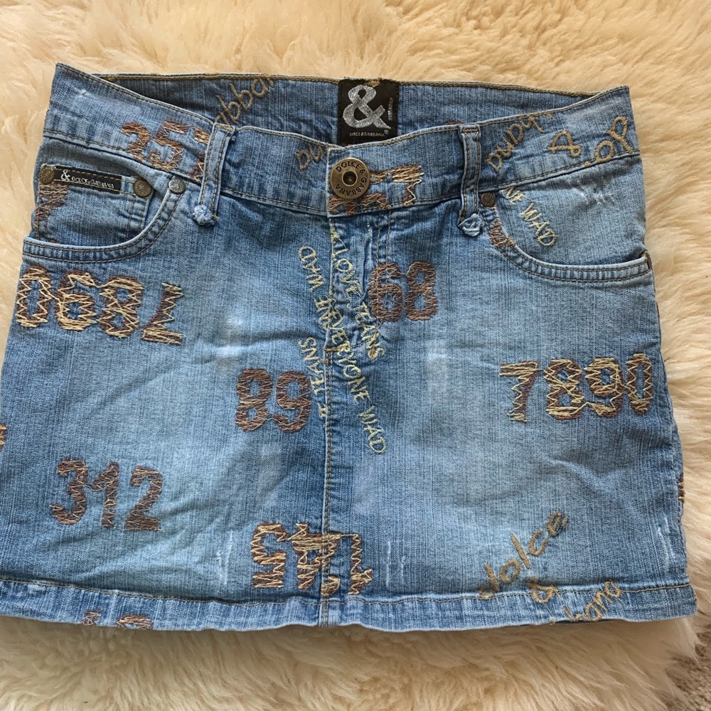 Vintage Dolce & Gabbana Mini Denim Skirt XS